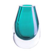 Vase en verre turquoise 15 cm Drop - Cloudnola