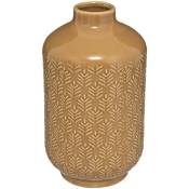Vase Palm - céramique D12x21 - 5 cm Atmosphera créateur d'intérieur - Ocre