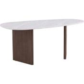 Venture Home - Table de repas ovale 180 x 90 cm Grönvik - Gris clair