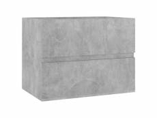 Vidaxl armoire d'évier gris béton 60x38,5x45 cm aggloméré 804741