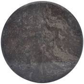 Vidaxl - Dessus de table Noir Ø50x2,5 cm Marbre