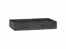Vidaxl lavabo noir 38x24x6,5 cm marbre