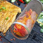 3PCS Barbecue Rolling Grill Panier bbq Filet Tube Grill