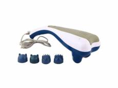 Appareil de massage avec 4 têtes de massage (bleu/blanc)