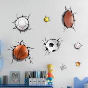 Ballons de Sport Stickers Muraux Vinyle diy Basketball