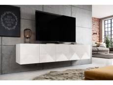 Bobochic meuble tv suspendu 200 cm alice blanc