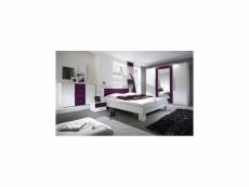 Chambre vera , blanc et violet 180x200 cm - armoire: