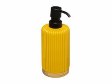 Distributeur de savon ou lotion en résine jaune moutarde 270 ml - five