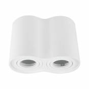 Double support spot GU10 orientable Mini sensa Blanc