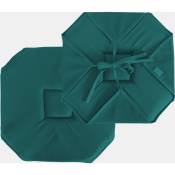 Enjoy Home - Galette à rabats polyester chaby 40 x 40 cm coloris vert fonce
