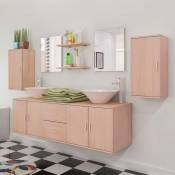 Ensemble de meubles de salle de bain - Beige - 150 x 130 cm