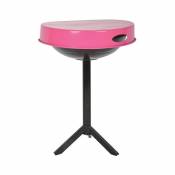 Esschert Design Table barbecue avec plateau amovible plateau rose.
