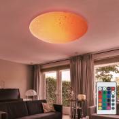 Etc-shop - Lampe de plafond ronde en verre télécommandée