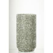 Jolipa - Photophore en verre argent 13x13x25 cm - Argent