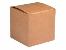 Kit boîte à plier - carré - kraft - 10 x 10 x 10