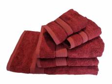 "lot de serviette en bambou rouge dimensions - taille unique" LOTSERV_BAMB_ROU