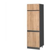 Meuble réfrigérateur R-Line 60cm anthracite/chêne Vicco