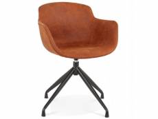 Paris prix - fauteuil design "milano" 80cm marron
