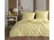 "parure de lit uni - jaune dimensions - 240x260" PAR_UNI_JAU240
