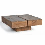 Pegane Table basse en bois d'acacia coloris naturel