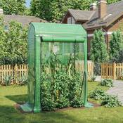 Serre de Jardin, Serre à Tomates Plastique, 100 x 50 x 150 cm, Abri Potager pour Plantes, avec Porte Enroulable, Anti-UV, pour Balcon, Jardin,