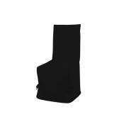 Soleil D Ocre - Housse de chaise en coton 37x50 cm panama noir - Noir