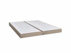 Sommier tapissier primo - 2x80x200 - taupe - 20 lattes