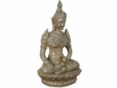 Statue bouddha en résine or vieilli l42xp38xh75 cm