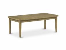 Table basse bois marron 120x60x45cm - décoration d'autrefois