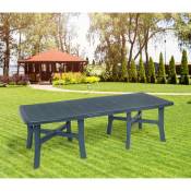 Table d'extérieur Messina, Table à manger extensible, Table de jardin polyvalente rectangulaire, 100% Made in Italy, Cm 160x90h72, Vert, avec