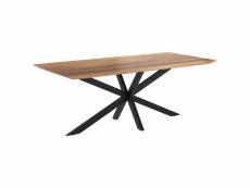 Table rectangulaire sudirman 8 personnes en bois et métal 220 cm