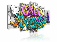Tableau graffiti city jungle taille 200 x 100 cm PD8291-200-100