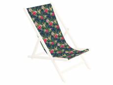 Toile de rechange 131x44 cm, tissu de remplacement de fauteuil de plage, chaise longue pliante en bois motif palm foncé [119]