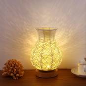 Universal Lampe USB moderne en bois longueur 5W décoration table de nuit lampe vase pot porte-fleurs salle à manger salon chaude L