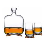 Verre à whisky avec base en laiton Camp - Nude Glass