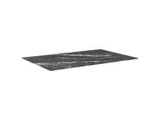 Vidaxl dessus de table noir 100x62cm 8mm verre trempé et design marbre