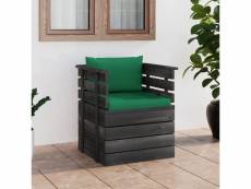 Vidaxl fauteuil de jardin avec coussins bois de pin 3061724