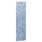 vidaXL Moustiquaire Bleu blanc et argenté 56x185 cm