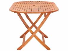 Vidaxl table de jardin pliable 160x85x74 cm bois d'eucalyptus solide 48703