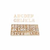 130 Pièces Alphabet en Bois,Decorative Lettre Alphabet