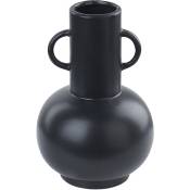 Beliani - Vase Décoratif Noir en Porcelaine 26 cm