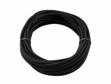 Cable textile, 10m, noir, 3 pôles