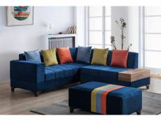 Canapé d'angle azra 210 x 215 cm bleu Azura-43017