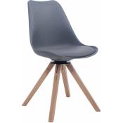Chaise de chaise de conception avec bois clair et siège de type différentes couleurs colore : Gris