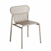 Chaise empilable Week-end / Aluminium - Petite Friture beige en métal