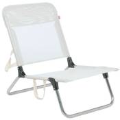 Chaise longue rapide en aluminium Fiam avec tissu blanc