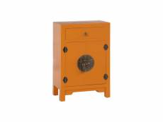 Confiturier 2 portes, 1 tiroir orange meuble chinois - pekin - l 45 x l 26 x h 69 cm - neuf