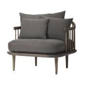 Fauteuil gris Fly SC1 - &tradition