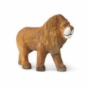 Figurine Animal / Lion - Bois sculpté main - Ferm