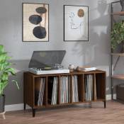 Furniture Limited - Armoire à disques chêne marron 100x38x48 cm